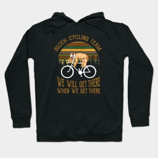 Sloth Cycling Team - Lazy Sloth Sleeping On Bicycle Hoodie